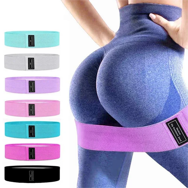 Fabric Resistance Hip & Booty Bands – Glute & Thigh Elastic Workout Loops for Squat, Yoga & Gym