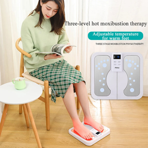EMS TENS Foot Massager – Electric Stimulator for Circulation, Heating & Pulse Muscle Massage