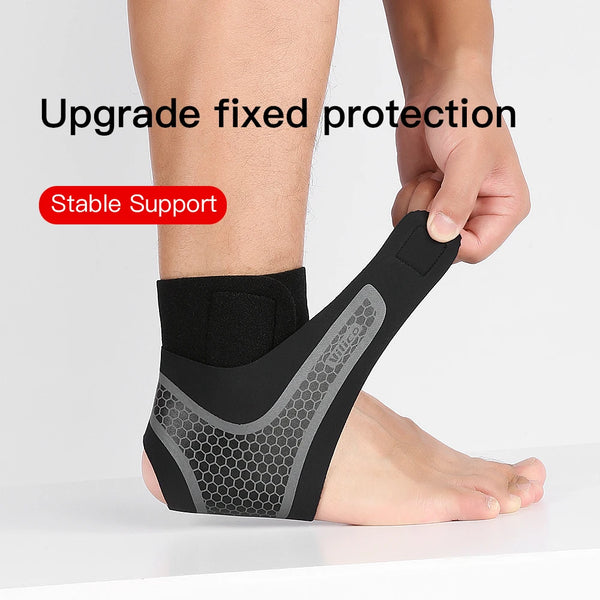Adjustable Compression Ankle Brace – Elastic Ankle Guard & Pain Relief Strap for Basketball & Sports