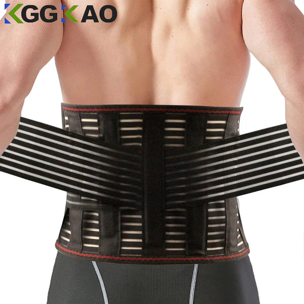 Lower Back Brace with 5 Stays – Breathable Anti-Skid Lumbar Support Belt for Men & Women