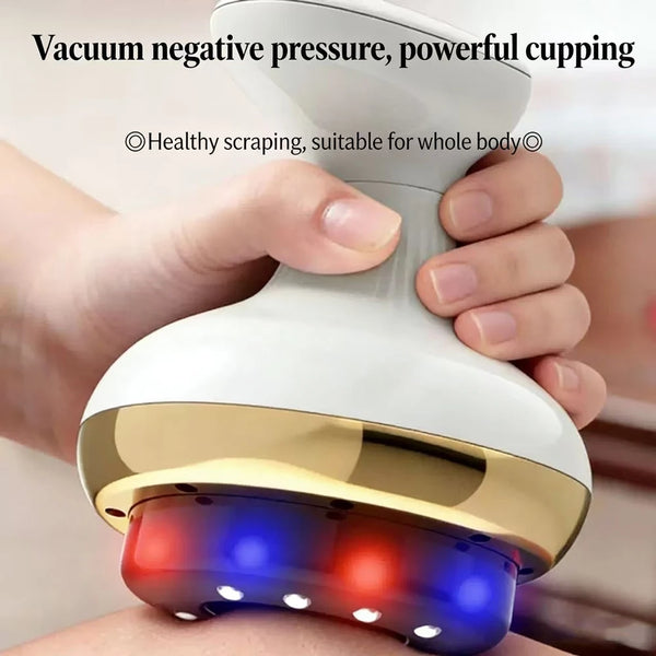 Home Electric Scraping & Cupping Massager – Heated Suction Cups & Anti-Cellulite Massage Device