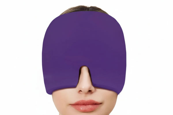 180/360° Gel Ice Headache & Migraine Relief Cap – Full Coverage Cold Compress Therapy Head Wrap Mask