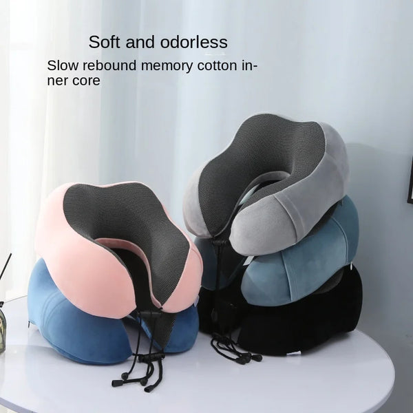 Slow Rebound Foam U-Shaped Travel Neck Pillow
