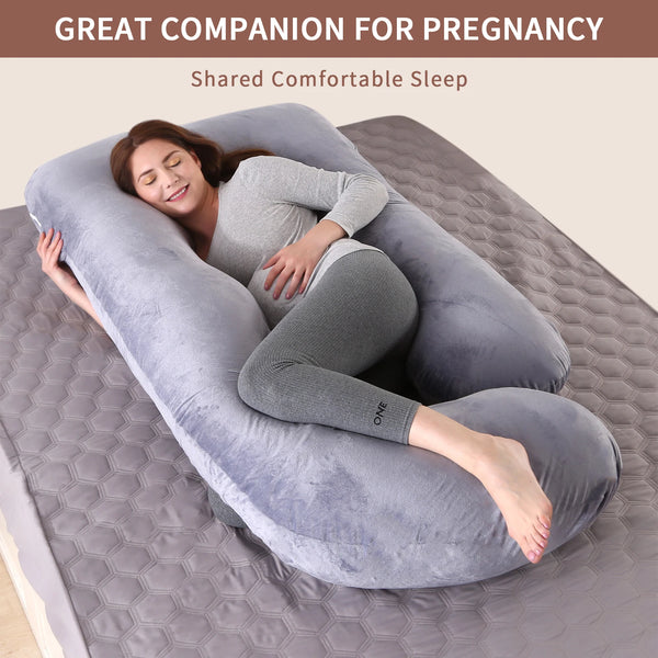G-Shape Full Body Pregnancy Pillow with Removable Cover