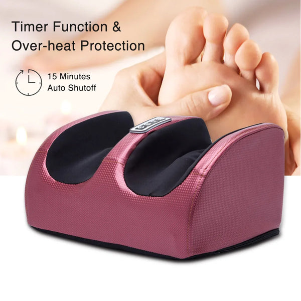 Electric Shiatsu Foot Massager with Heat – Deep Kneading Calf & Foot Roller