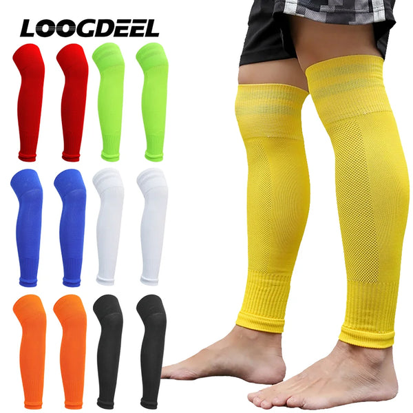 Football Calf Sleeve Socks – Breathable Knee Protection Soccer Leg Warmers & Shin Guard for Adults