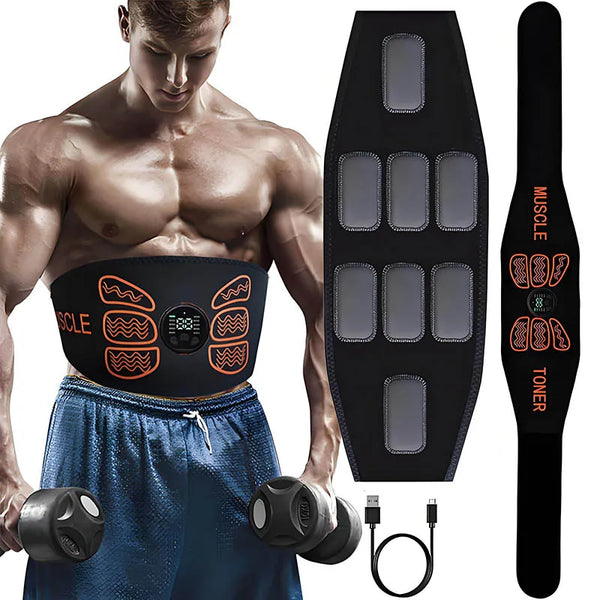 EMS Abdominal Muscle Toner Belt | Electric Core Stimulator | Healtence