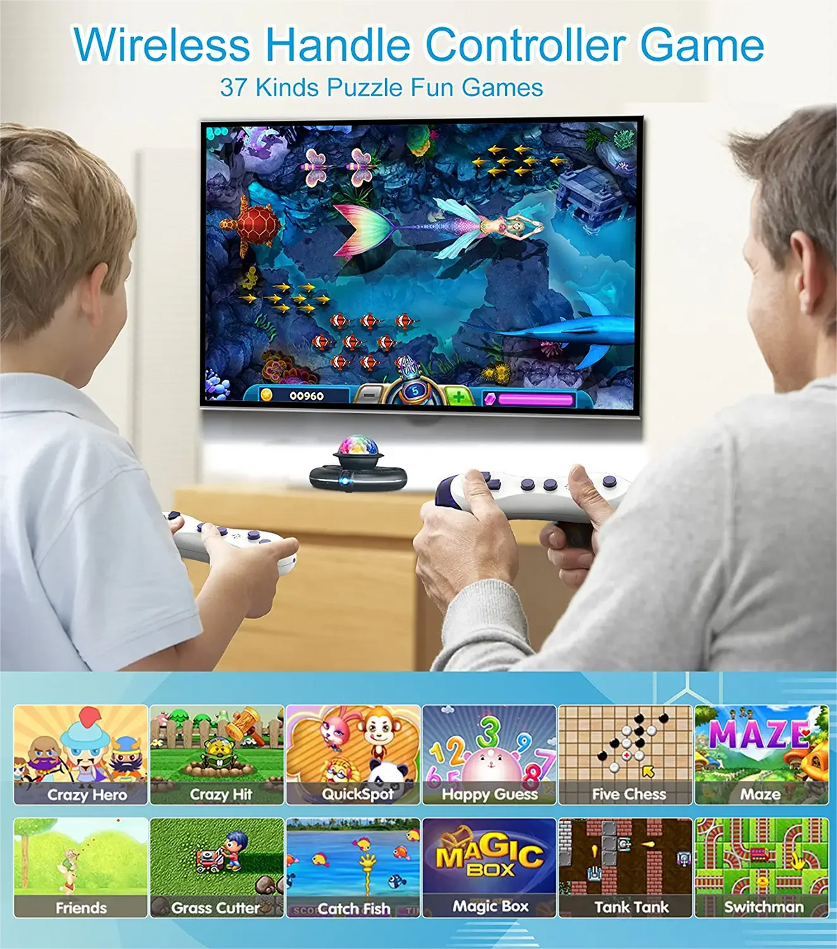 Dance Mat Game for TV & PC – Motion Sensing Double User with Wireless Controllers & Non-Slip Massage Yoga Pads