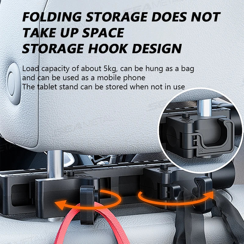 SEAMETAL Multifunctional Car Headrest 3D Memory Foam Neck Support Pillow Free-Adjustment Neck Protection Pillow for Traveling