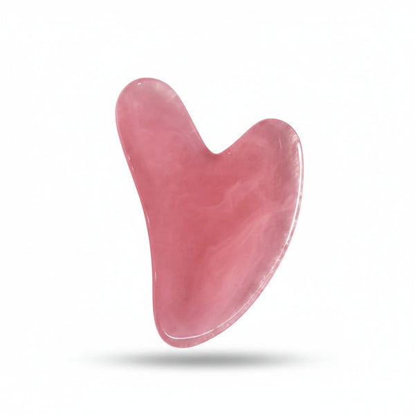 Rose Pink Gua Sha Massage Board – Jade Face Scraper for Neck, Back & Body Sculpting