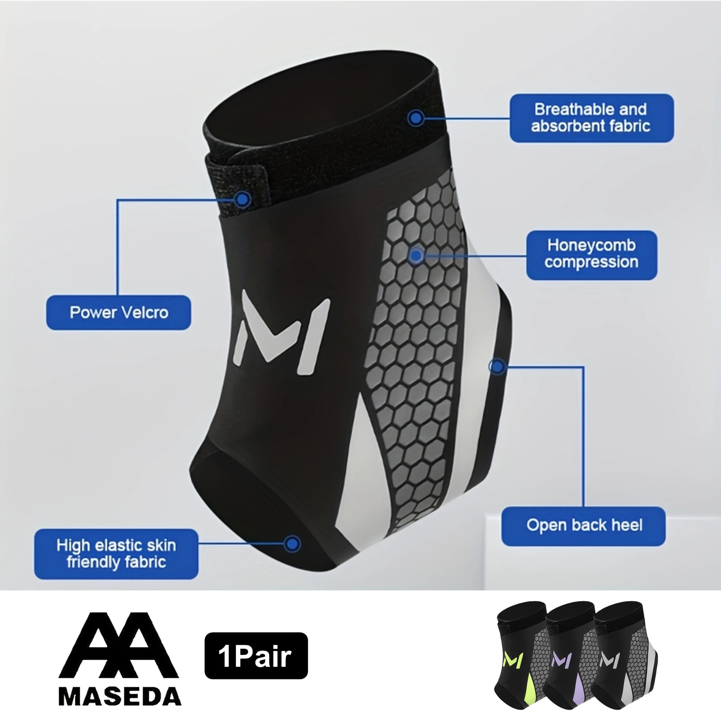 Adjustable Ankle Compression Support Strap – Breathable Lightweight Daily Use Ankle Brace