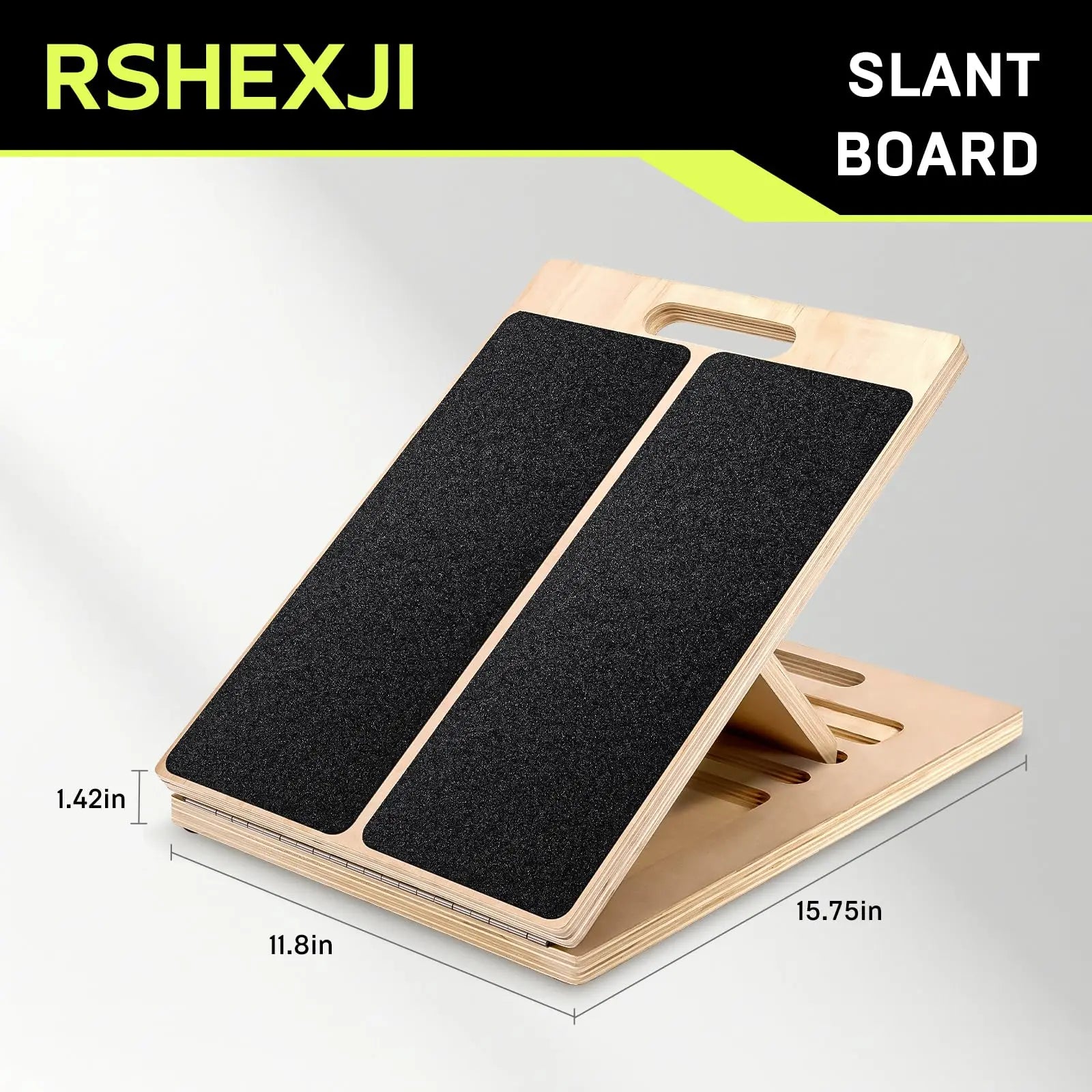 Slant Board Calf Stretcher – Incline Squat Stretch Board & Wood Wedge for Physical Therapy