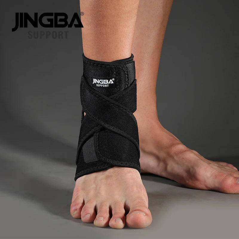 JINGBA Adjustable Compression Ankle Brace – Sports Ankle Joint Protector for Support & Stability