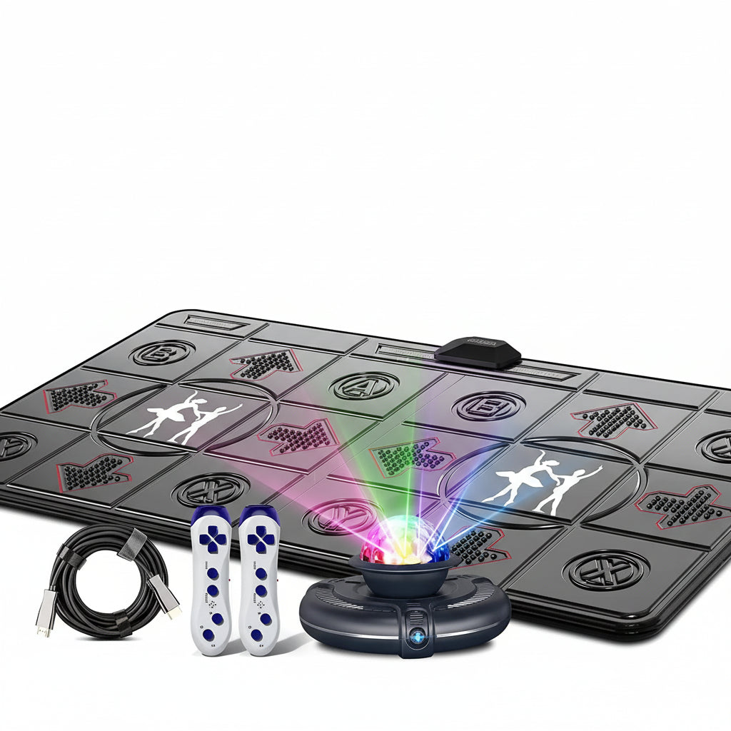 Dance Mat Game for TV & PC – Motion Sensing Double User with Wireless Controllers & Non-Slip Massage Yoga Pads
