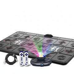 Dance Mat Game for TV & PC – Motion Sensing Double User with Wireless Controllers & Non-Slip Massage Yoga Pads
