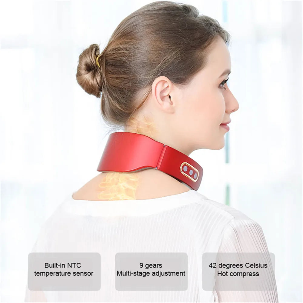 HEALTENCE Neck & Shoulder Pulse Massager – 6 Modes & 9 Levels