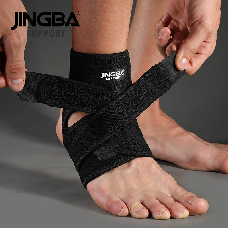 JINGBA Adjustable Compression Ankle Brace – Sports Ankle Joint Protector for Support & Stability