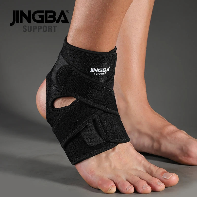 JINGBA Adjustable Compression Ankle Brace – Sports Ankle Joint Protector for Support & Stability