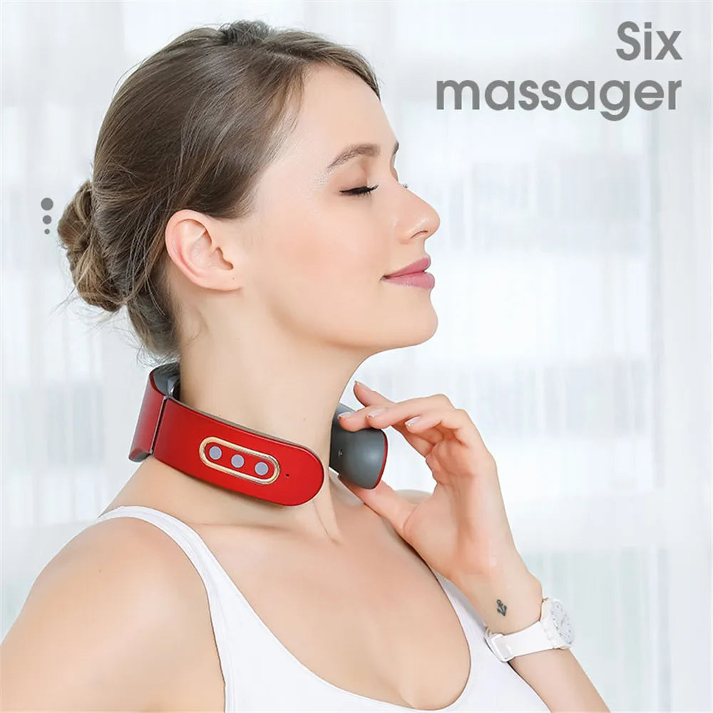 HEALTENCE Neck & Shoulder Pulse Massager – 6 Modes & 9 Levels