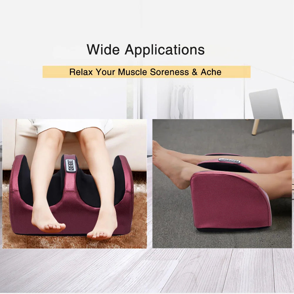 Electric Shiatsu Foot Massager with Heat – Deep Kneading Calf & Foot Roller