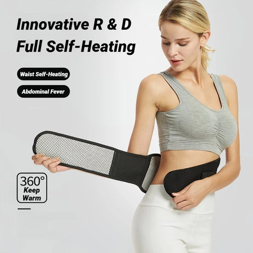 Adjustable Magnetic Self-Heating Therapy Back & Waist Support Belt – Lumbar Brace Massage Band for Sports & Pain Relief