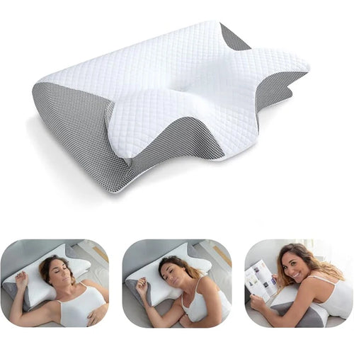 2-in-1 Memory Foam Cervical Pillow – Ergonomic Contour Orthopedic Neck Pain Support Pillow