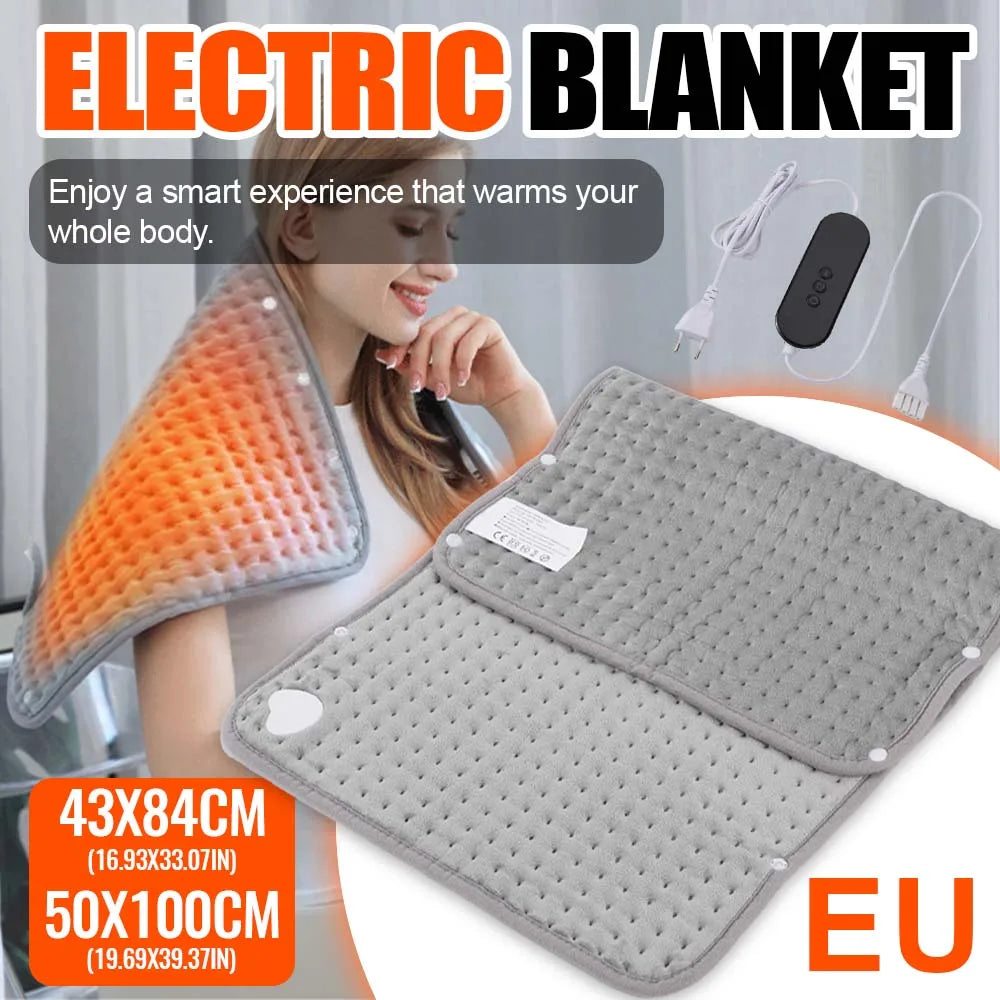 Electric Heating Pad Pet Heat Mat – 9 Levels Auto Power-Off Heating Blanket for Abdomen & Hand Winter Warming