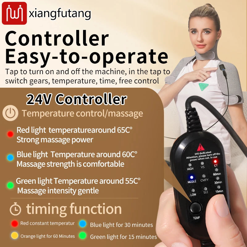 Red Light Therapy Hooded Shawl – 3-Gear Heat & Massage