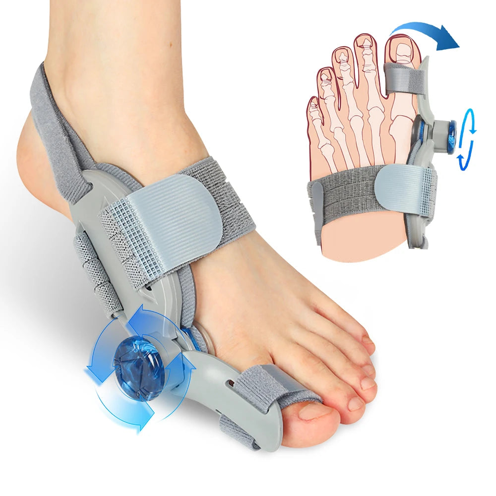 Unisex Bunion Corrector – Rotatable Hallux Valgus Toe Separator & Straightener Brace