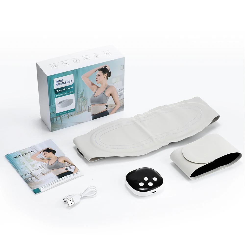 Electric Waist Massager Heating Belt – Vibration Hot Compress Lumbar & Abdominal Muscle Relax Pad