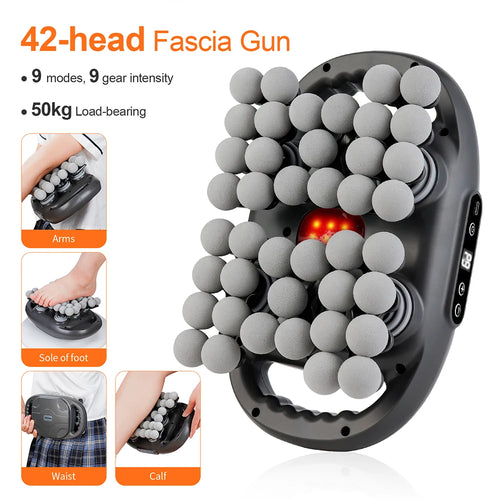 42-Head Fascia Massage Gun – High-Frequency Vibration Body Massager for Back, Neck & Shoulder Muscle Relief