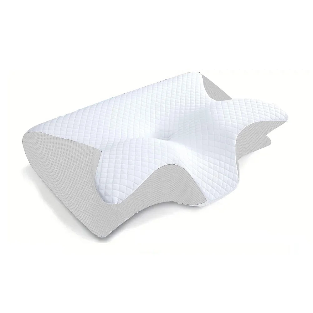 2-in-1 Memory Foam Cervical Pillow – Ergonomic Contour Orthopedic Neck Pain Support Pillow