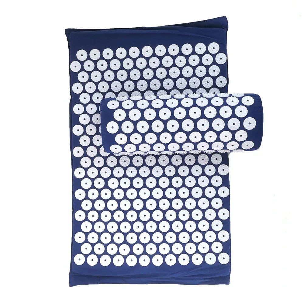 Acupressure Mat & Pillow Set – Spike Cushion Yoga Mat for Back, Body & Stress Pain Relief