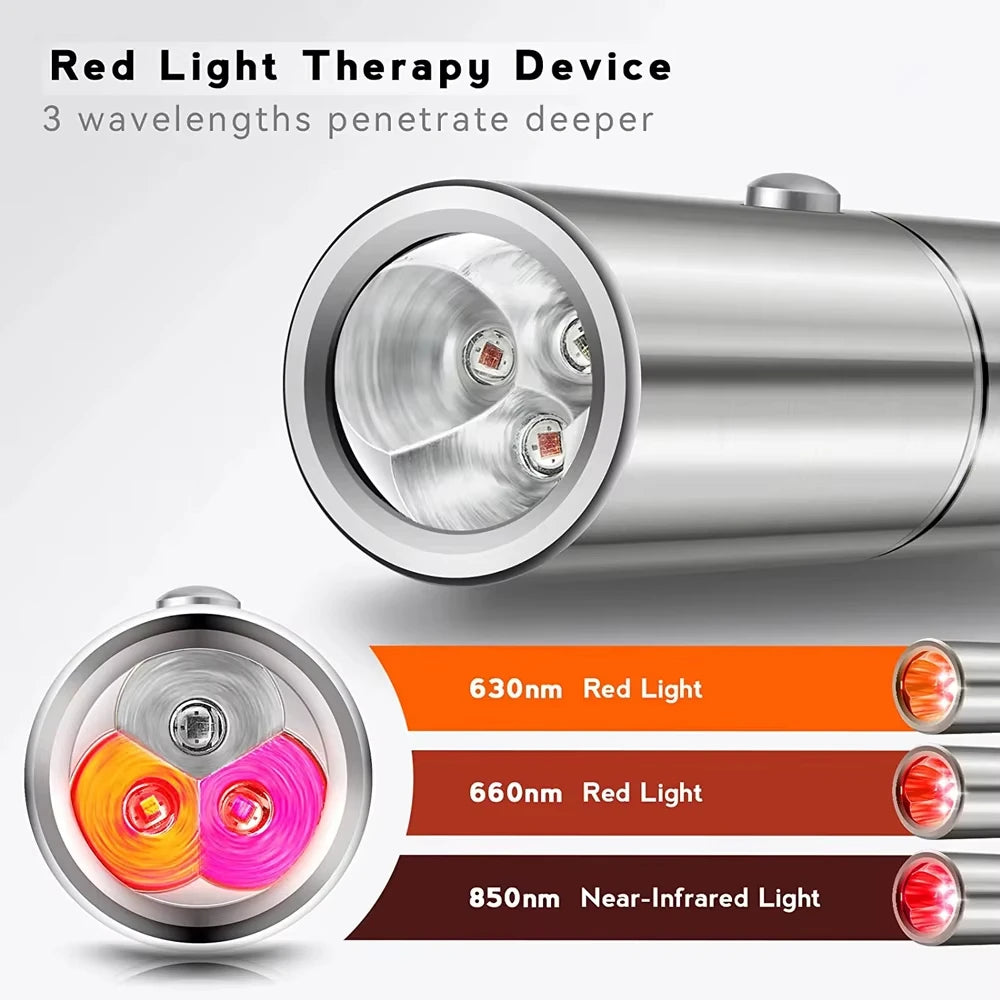 Red & Infrared Light Therapy Device – LED Face Light for Muscle Pain Relief, Anti-Wrinkle & Skin Tightening
