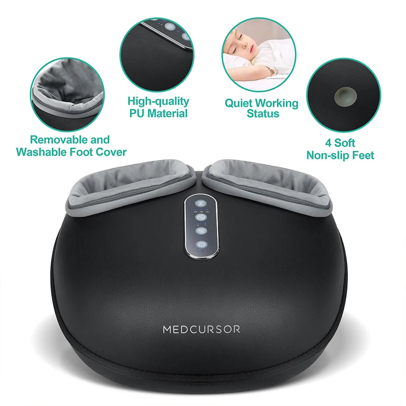 Medcursor Shiatsu Foot Massager Machine – Deep Kneading Heat Therapy for Muscle Relaxation & Pain Relief