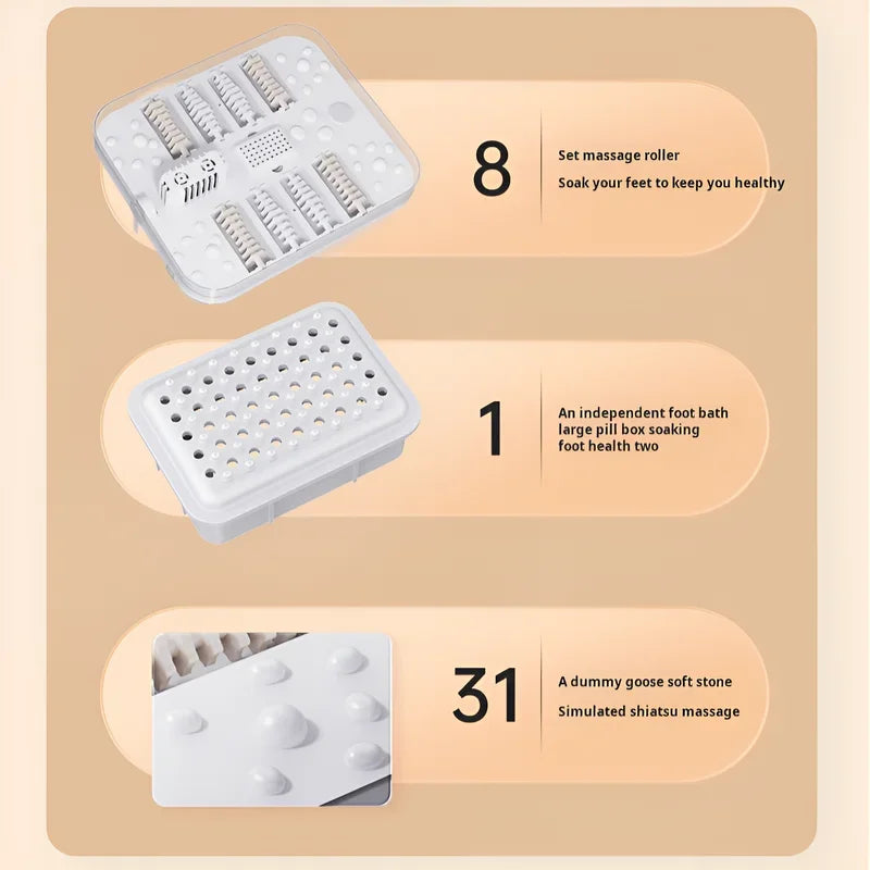 Folding foot bath bucket Portable Automatic Home electric massage foot bath Heating and constant temperature fully automatic