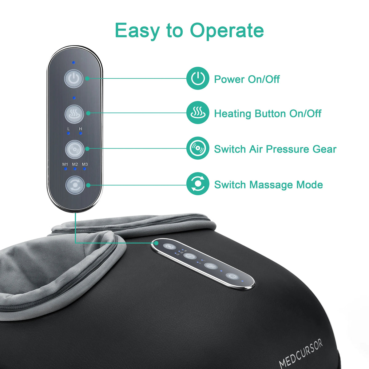 Medcursor Shiatsu Foot Massager Machine with Heat – Roller Muscle Relaxation & Pain Relief Fully Wrapped