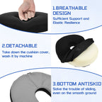 Donut Seat Cushion – Hemorrhoid, Sciatica & Tailbone Pain Relief for Office & Car
