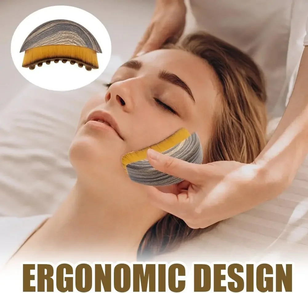 Lymphatic Contour Face Brush – Chin & Jawline Sculpting Drainage Massager for Precise Skin Fit