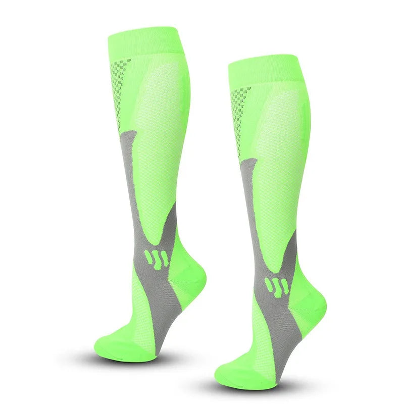 Multi-Color Compression Socks – Daily Cycling & Soccer Sports Socks to Prevent Varicose Veins (Men & Women)