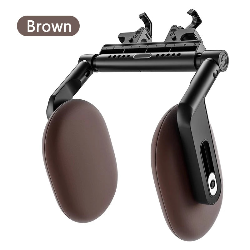 SEAMETAL Multifunctional Car Headrest 3D Memory Foam Neck Support Pillow Free-Adjustment Neck Protection Pillow for Traveling