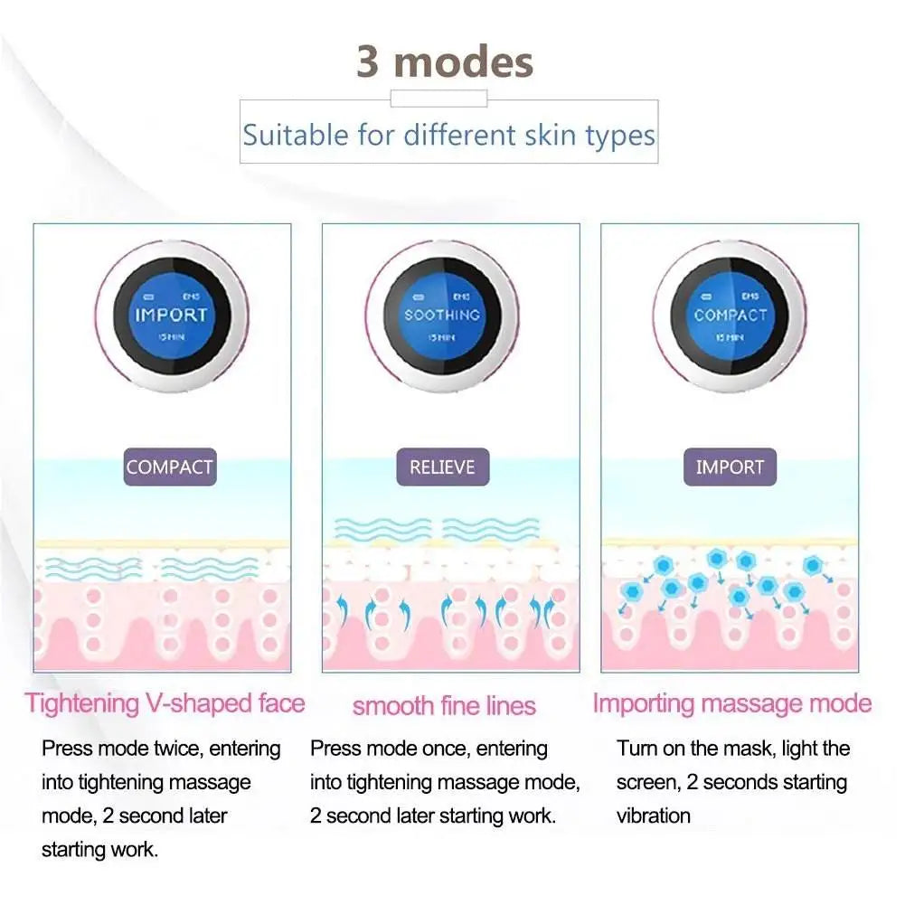 Electric Magnet Facial SPA Massager – Anti-Wrinkle 3D Silicone Face Mask Beauty Device