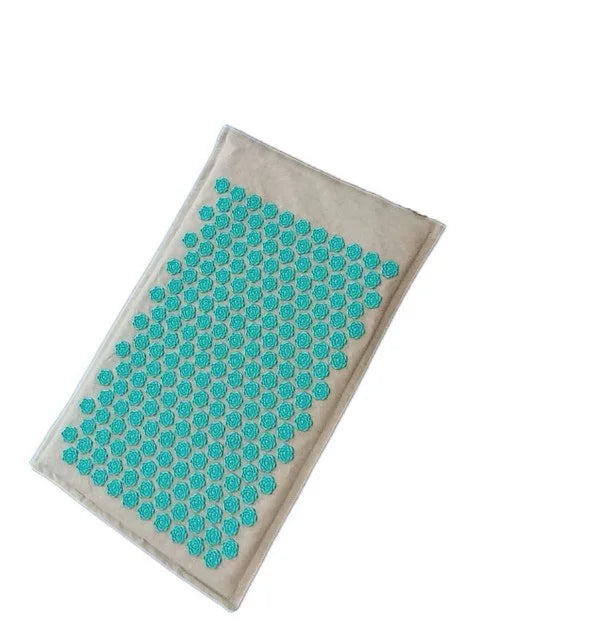 Nature Linen Coconut Palm Acupressure Yoga Mat – Lotus Spike Mat with Bag & Pillow Cushion (74x44cm)