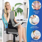 HEALTENCE Memory Foam Coccyx Seat Cushion – U-Shaped Ergonomic Support