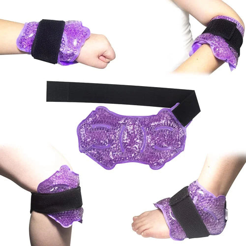 Ankle & Foot Hot Cold Gel Bead Ice Pack Wrap – Sports Compress for Ankle, Foot & Hand Care