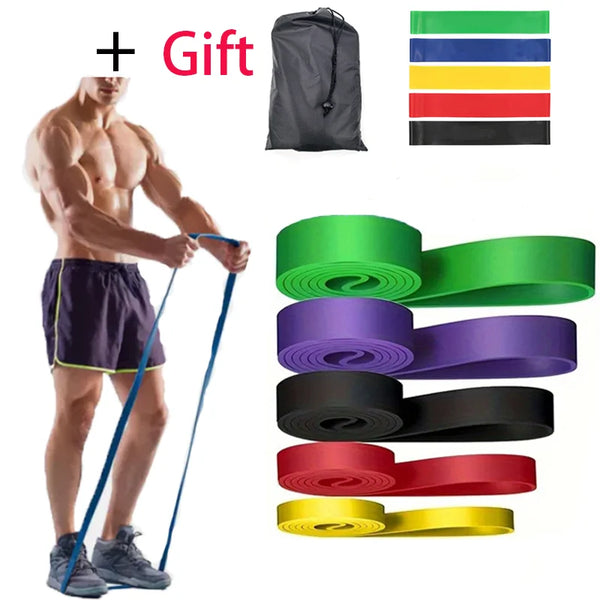 Resistance Bands – Elastic Exercise Bands for Home Yoga, Gym & Power Pull-Up Assist Bodybuilding