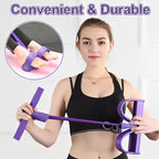 Four-Tube Pedal Tensioner – Multi-Functional Fitness Elastic Band & Tension Rope for Yoga & Abs