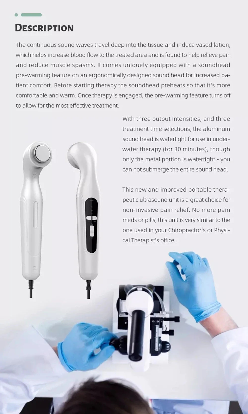 Ultrasound Physiotherapy Device – Pain Relief & Arthritis Therapy