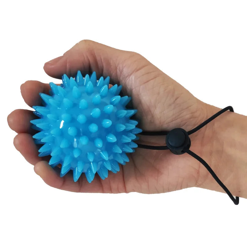Finger Grip Strengthener, Rehab Therapy Hand Grip Balls for Elderly Adults, Spiky Massage Ball for Wrist and Finger Strength Tra