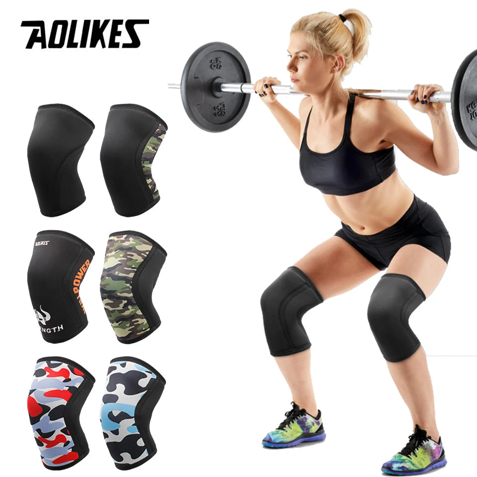 7mm Neoprene Knee Compression Sleeves (Pair) – Weightlifting & CrossFit Support